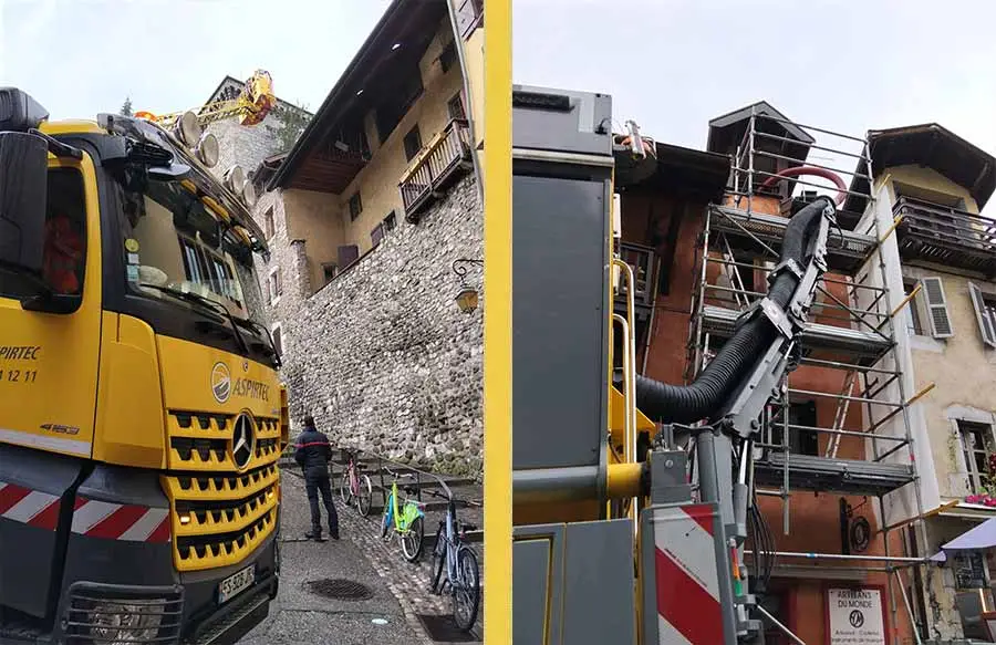 location de camion aspirateur annecy aspiration gravats