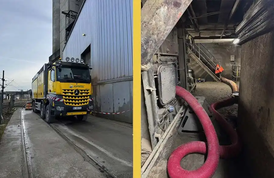 aspiration de calcaire broye durci en milieu industriel a heming 57830 avec aspirtec