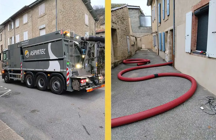 Location camion aspirateur Saint-Donat-sur-Herbasse évacuation gravats